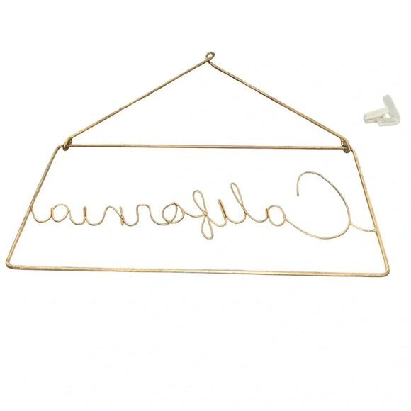 Gold metal california wall hanging - Picture 8 of 12